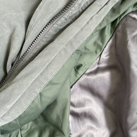 London Fog Sage Green Hooded Rain Jacket Windbreaker Size Small - Picture 4 of 16